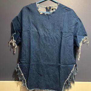 Oversized Denim Top